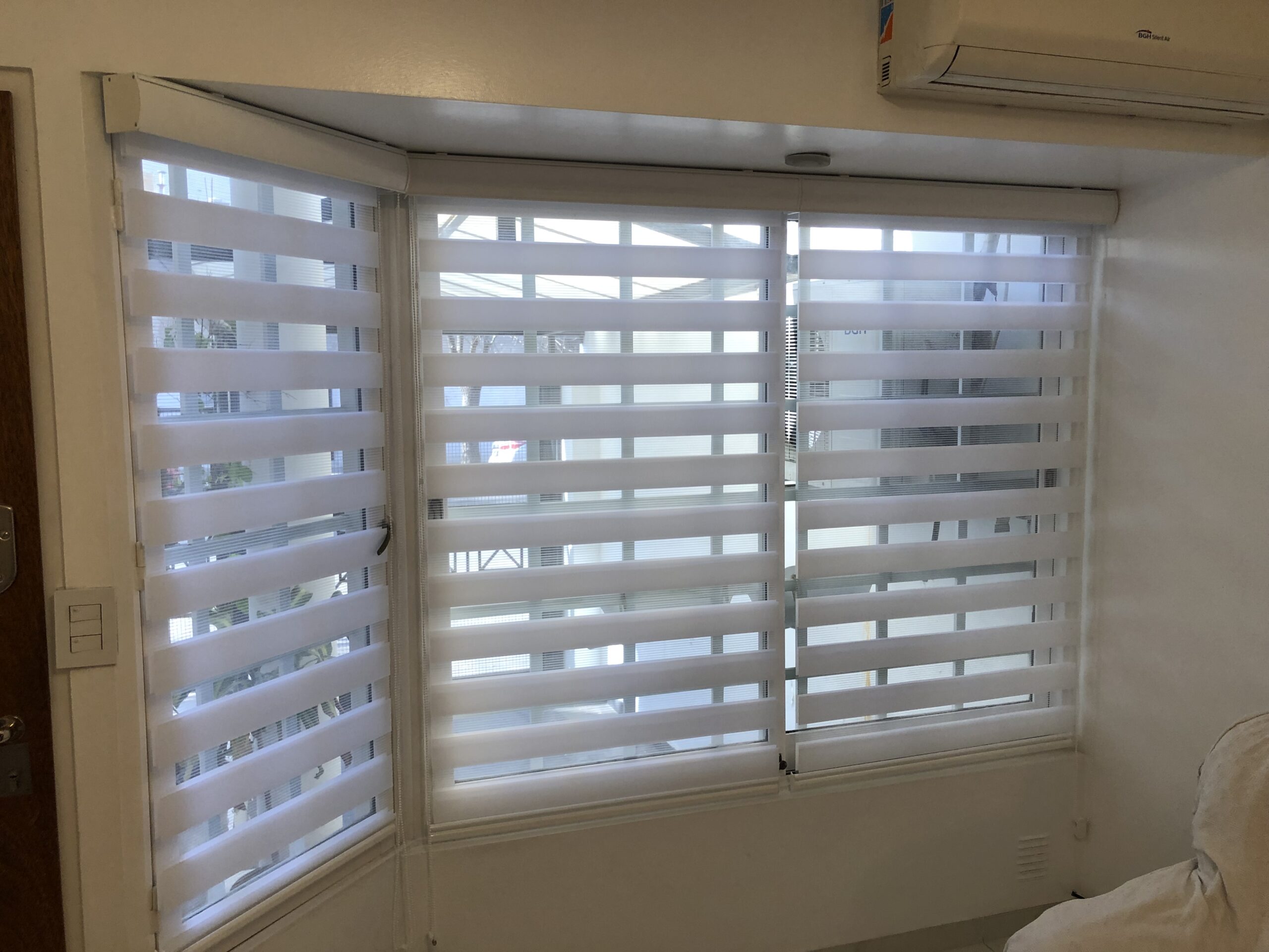 Sistema eclipse doble roller en dormitorio